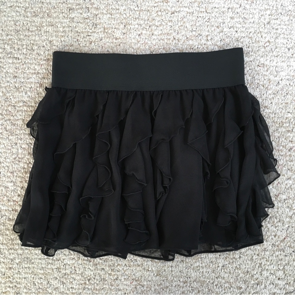 Express Sheer Ruffle Skirt - Picture 2 of 7